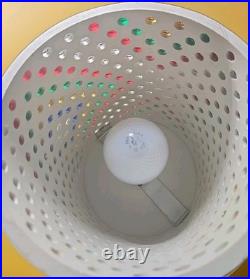 11 Vintage MCM 70s Lawnware Type Multicolor Hanging Swag Lamp Diamond/X Design