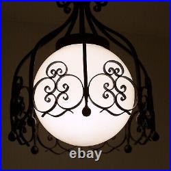 126b Vintage 1960's 70's Ceiling Light fixture lamp mcm chandelier swag