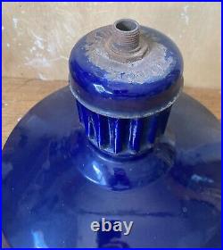 14 Abolite Cobalt Blue Porcelain Light Fixture Industrial