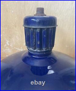 14 Abolite Cobalt Blue Porcelain Light Fixture Industrial