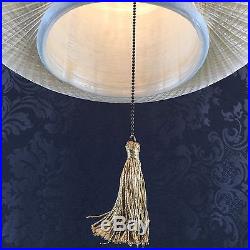 16 Spun Fibreglass Mid Century Modern Hanging Swag Lamp Vintage Ivory Light