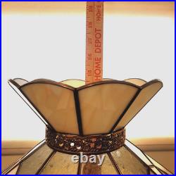 16 Vintage Tiffany Hanging Stained Glass Lamp Light Fixture Chandelier Swag 16 Vintage Tiffany Hanging Stained Glass Lamp Light Fixture Chandelier Swag