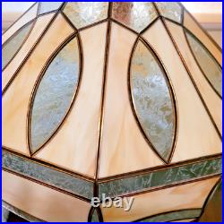 16 Vintage Tiffany Hanging Stained Glass Lamp Light Fixture Chandelier Swag