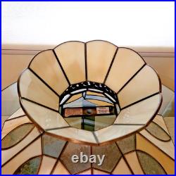 16 Vintage Tiffany Hanging Stained Glass Lamp Light Fixture Chandelier Swag 16 Vintage Tiffany Hanging Stained Glass Lamp Light Fixture Chandelier Swag