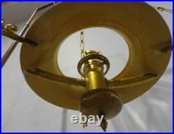 1840-50's Matched Pair of Hooper Boston Hanging Sinumbra Coal Oil Lamps Period