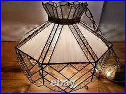 18 Vintage Tiffany Style Hanging Light Lamp Shade Stained Glass Ceiling Fixture