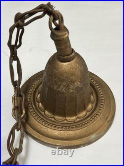 1920s Spanish Revival Pendant Light Hanging Hallway Lamp Original Antique