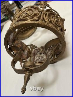 1920s Spanish Revival Pendant Light Hanging Hallway Lamp Original Antique