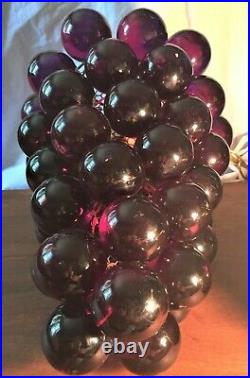 1960's Lucite Grapes Swag Light Hanging Lamp Purple Vintage Mid Century 13