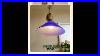 1960s Blue Glass Pendant Light Pull Down Hanging Lamp With Retro Charm