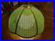 1960s MCM Retro Lime Green Rattan Wicker Hanging Swag Lamp Light MCM Boho