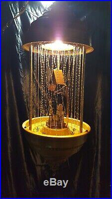 1970s Vintage Creators Inc. Grist Mill Hanging Mineral Oil Rain Lamp 36 x 12