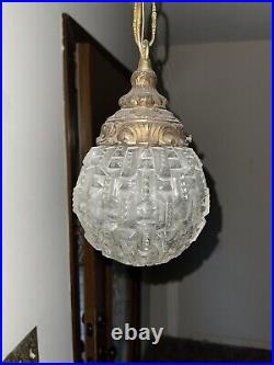 1974 Vintage Double Swag Hanging Diamond Globe