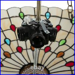 20 Antique Glass Pendant Lamp Vintage Tiffany Style Chandelier Hanging Light US