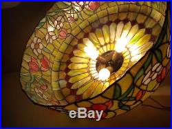 23 Vintage Tiffany Style Stained Glass Hanging Lamp
