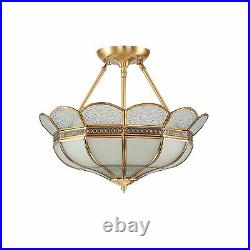 23inch Vintage Ceiling Light Tiffany Style Stained Glass Hanging Lamp Fixture