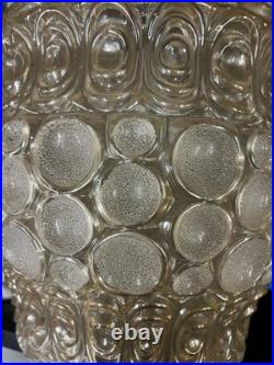 24 Nemo Italy Peach Amber Frosted Circles Hanging Swag Lamp MCM Pendant Light