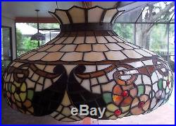 24 Vintage Tiffany Style Stained Glass Hanging Lamp