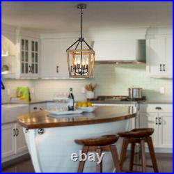 2Farmhouse 4-Light Pendant Chandelier, Vintage Island Light Kitchen Dining Room