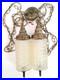2 Vintage Hanging Pendant Lamp Swag Lights Clear Glass