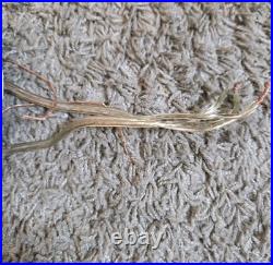 (2) Vintage MCM Hollywood Regency Pineapple Teardrop Pendant Swag Chain Lights