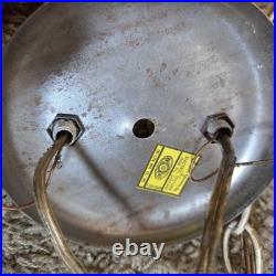 (2) Vintage MCM Hollywood Regency Pineapple Teardrop Pendant Swag Chain Lights