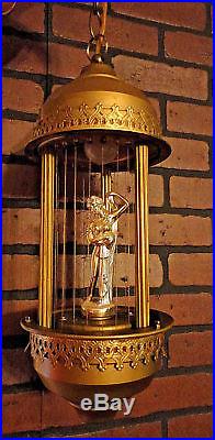 2 Vintage Mineral Oil Rain Lamp Fountain Greek Goddess Light Hanging ...