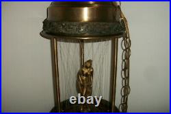 30 Nude Goddess Rain Oil Hanging Swag Lamp Vintage Retro 70s