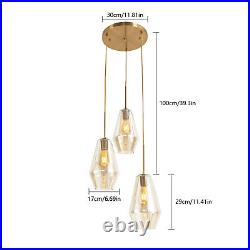 3 Light Vintage Pendant Lamp Hanging Lamp LED Ceiling Light Chandelier Fixture