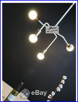 4 Lights Metal Branch Retro Pendant Vintage Industrial Lighting Hanging Fixtures