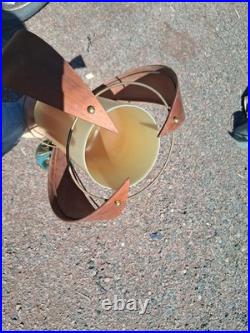 5 Vtg Mid Century Modern Danish Style Chain Hanging Lamp Wood Light Fixture