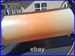 5 Vtg Mid Century Modern Danish Style Chain Hanging Lamp Wood Light Fixture