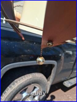 5 Vtg Mid Century Modern Danish Style Chain Hanging Lamp Wood Light Fixture