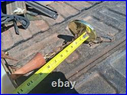 5 Vtg Mid Century Modern Danish Style Chain Hanging Lamp Wood Light Fixture