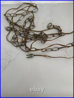 60's Groovy MCM Flower Daisy ToleHanging Ceiling Light Lamp Fixture Chandelier