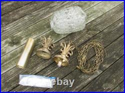 60s EF INDUSTRIES Hollywood REGENCY Glass PINEAPPLE Hanging SWAG Light withDANGLES