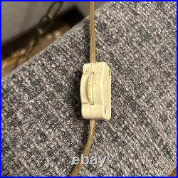 70's Vintage Triple Swag Hanging Light With 3 Smoked Glass Globes Retro Plug In