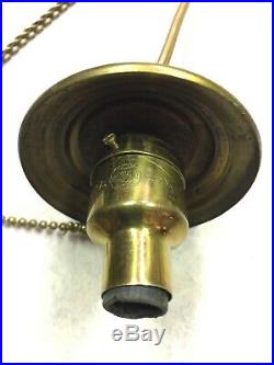 Amazing Vintage Jeweled Brass Ormolu Filigree Hanging Fairy Lamp RARE Hubbell