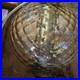 Amber Glass Globe Swag Lamp Hanging Light Fixture with Metal Cap & Chain