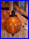 Amber Glass Globe Swag Lamp Hanging Pendant Light, Corded Electric, 1-Light