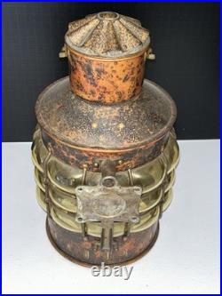 Ankerlicht Bubble Glass Lantern Holland Antique/ Vintage Hanging Nautical Lamp