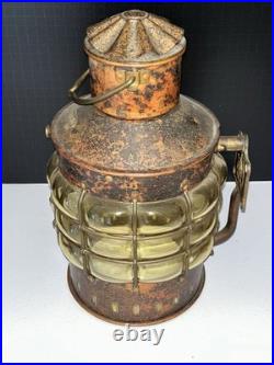 Ankerlicht Bubble Glass Lantern Holland Antique/ Vintage Hanging Nautical Lamp