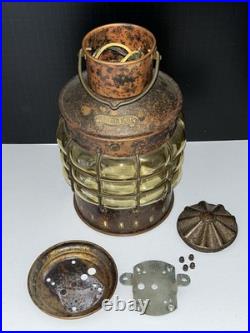 Ankerlicht Bubble Glass Lantern Holland Antique/ Vintage Hanging Nautical Lamp
