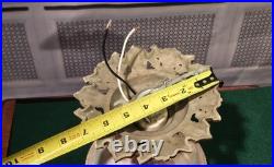 Antique 1920'S Victorian Flush Mount Painted Bell Ceiling Light Fixture Pendant