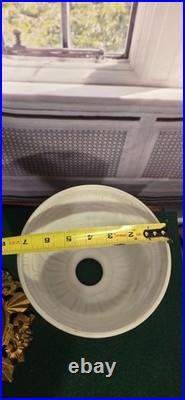 Antique 1920'S Victorian Flush Mount Painted Bell Ceiling Light Fixture Pendant