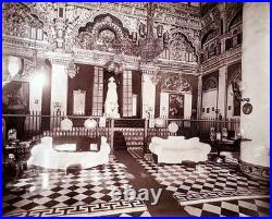 Antique Colonial Era Glass Lantern Hanging Bell Jar Light Hundi Lamp 4½