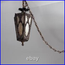 Antique Hanging Art Nouveau Ceiling Light Rewired Circa 1920