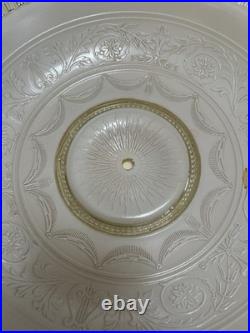 Antique Hanging Ceiling Light Lamp Fixture Glass Shade 1930's/1940's