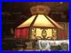 Antique Light Fixture Hanging Lamp Shade Octagonal Rewired Vintage Old
