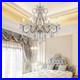 Antique Silver Vintage Candle Chandelier Crystal Lighting Fixture Lamp for Dinin